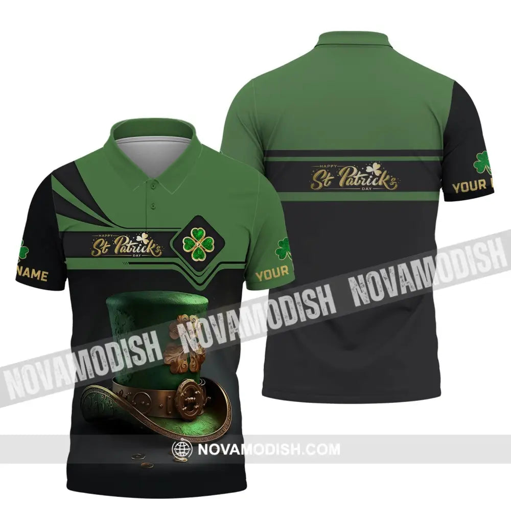Unisex Shirt - Custom Name T-Shirt - Happy ST. Patrick’s Day Clothing Polo Shirt / S T-shirt