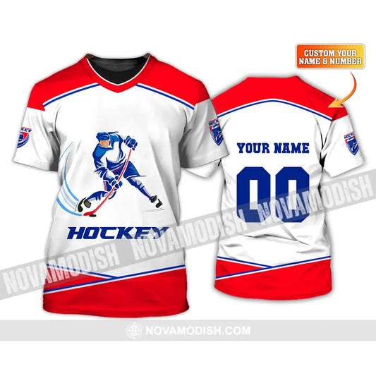 Unisex Shirt Custom Name T-Shirt Hockey Polo Gift For Player