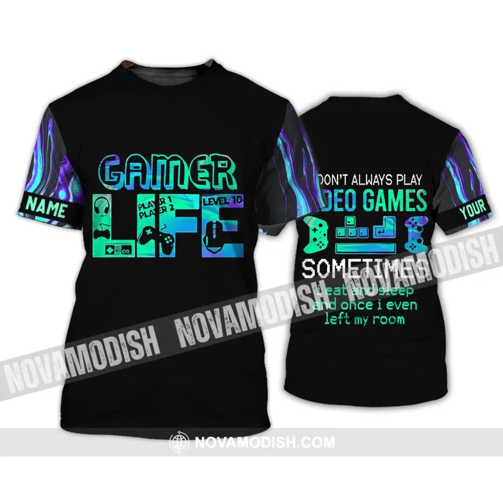 Unisex Shirt - Custom Name T-Shirt I Don’t Play Video Games Sometimes T-Shirt / S T-shirt
