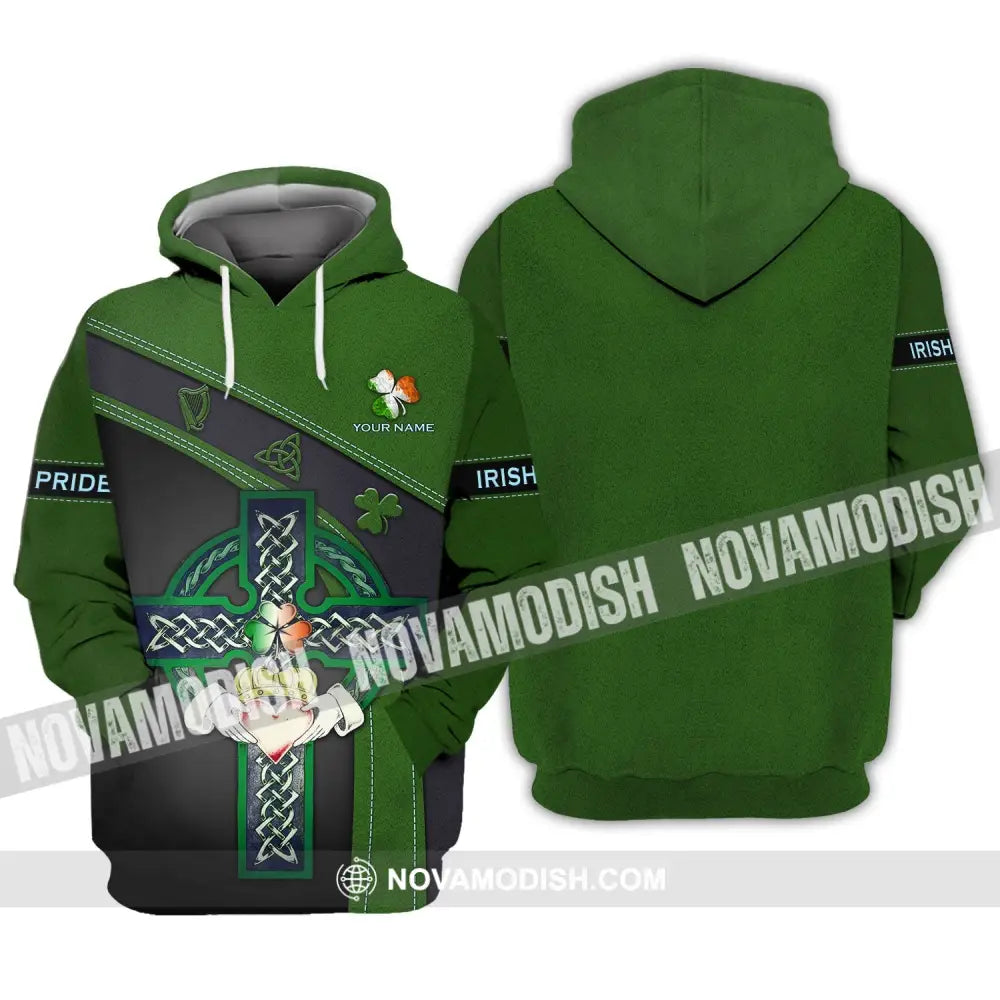 Unisex Shirt - Custom Name T-Shirt - Irish Pride Happy Saint Patrick’s Day Hoodie / S T-shirt