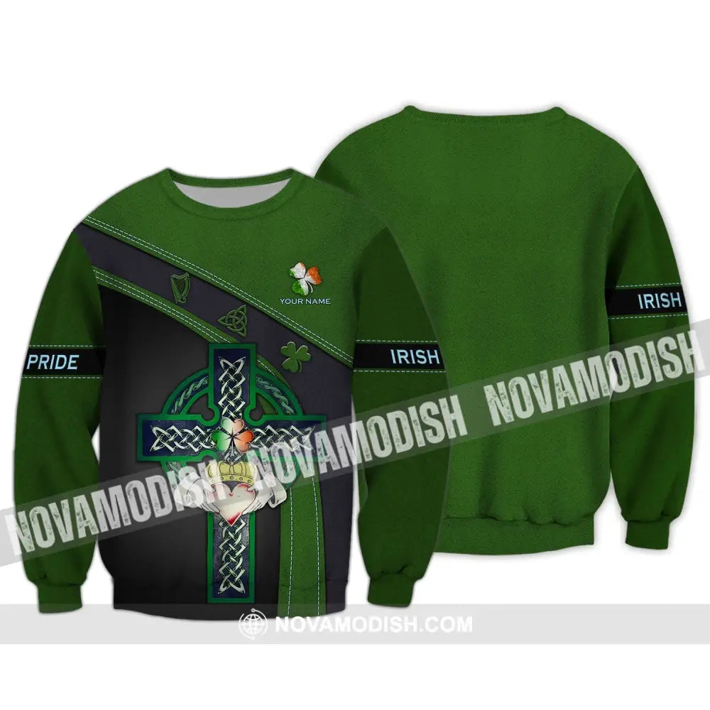 Unisex Shirt - Custom Name T-Shirt - Irish Pride Happy Saint Patrick’s Day Long Sleeve / S T-shirt