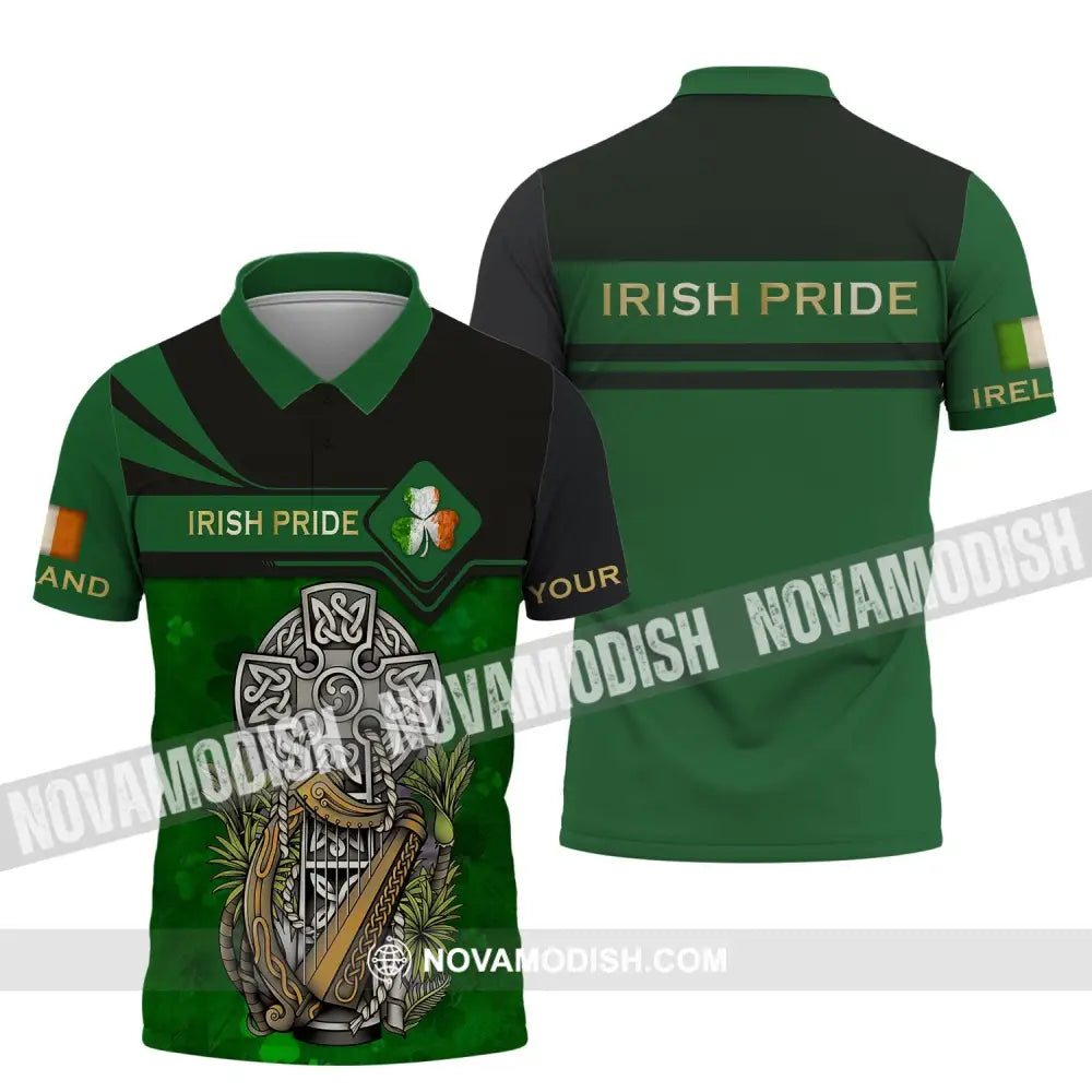 Unisex Shirt - Custom Name T-Shirt - Irish Pride Shirt - Happy Saint Patrick’s Day Polo Shirt / S T-shirt