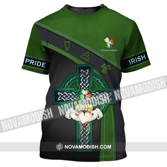 Unisex Shirt - Custom Name T-Shirt - Irish Pride Happy Saint Patrick’s Day T-Shirt / S T-shirt