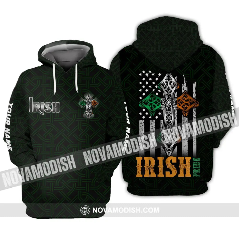 Unisex Shirt - Custom Name T-Shirt - Irish Pride Shirt Hoodie / S T-shirt