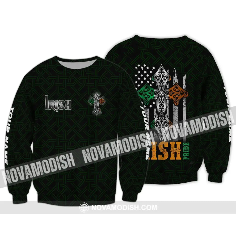 Unisex Shirt - Custom Name T-Shirt - Irish Pride Shirt Long Sleeve / S T-shirt