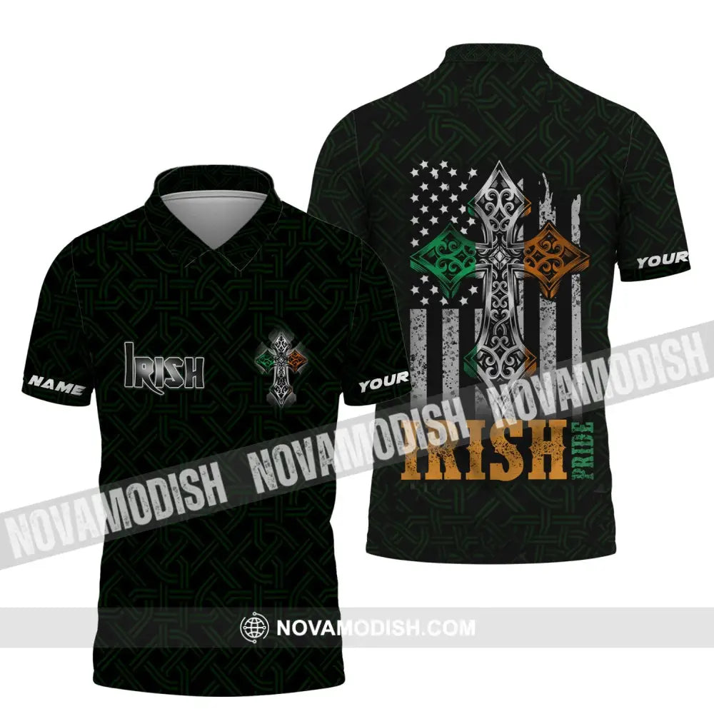 Unisex Shirt - Custom Name T-Shirt - Irish Pride Shirt Polo Shirt / S T-shirt