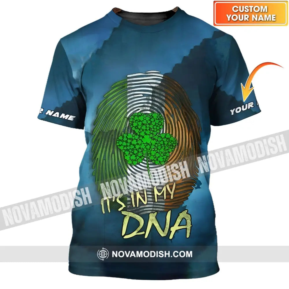 Unisex Shirt - Custom Name T-Shirt - It’s In My DNA - Clover Shirt For Saint Patrick’s Day T-shirt