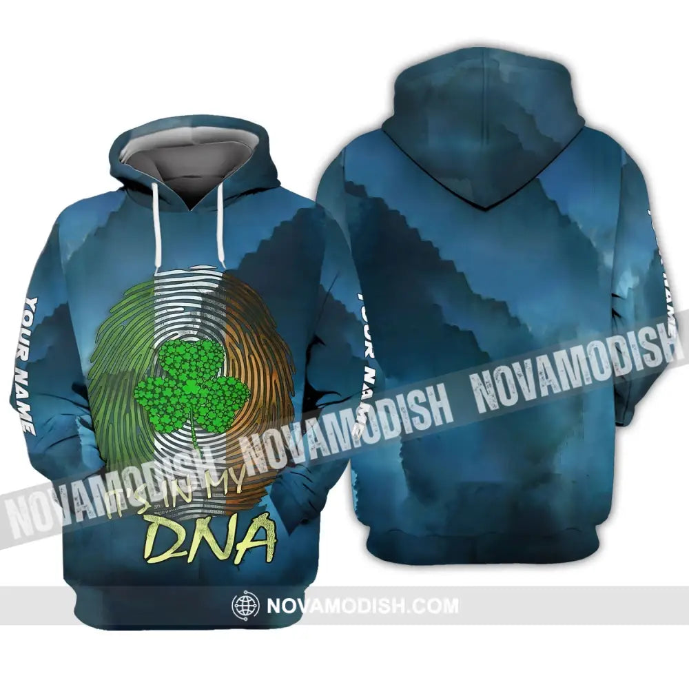 Unisex Shirt - Custom Name T-Shirt - It’s In My DNA - Clover Shirt For Saint Patrick’s Day Hoodie / S T-shirt