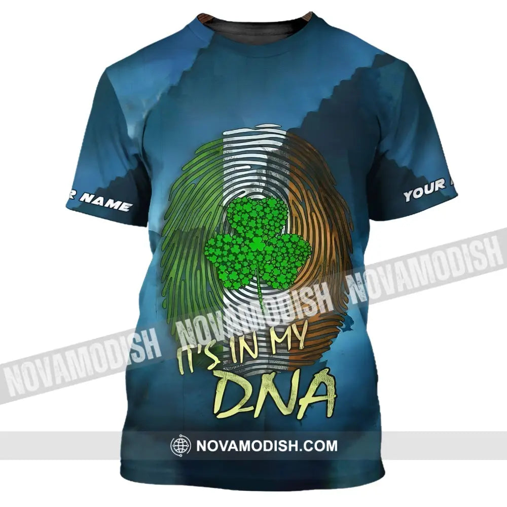 Unisex Shirt - Custom Name T-Shirt - It’s In My DNA - Clover Shirt For Saint Patrick’s Day T-Shirt / S T-shirt