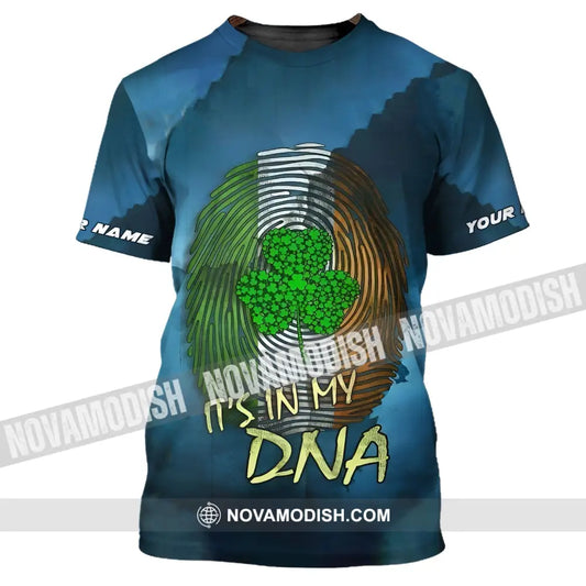 Unisex Shirt - Custom Name T-Shirt - It’s In My DNA - Clover Shirt For Saint Patrick’s Day T-Shirt / S T-shirt