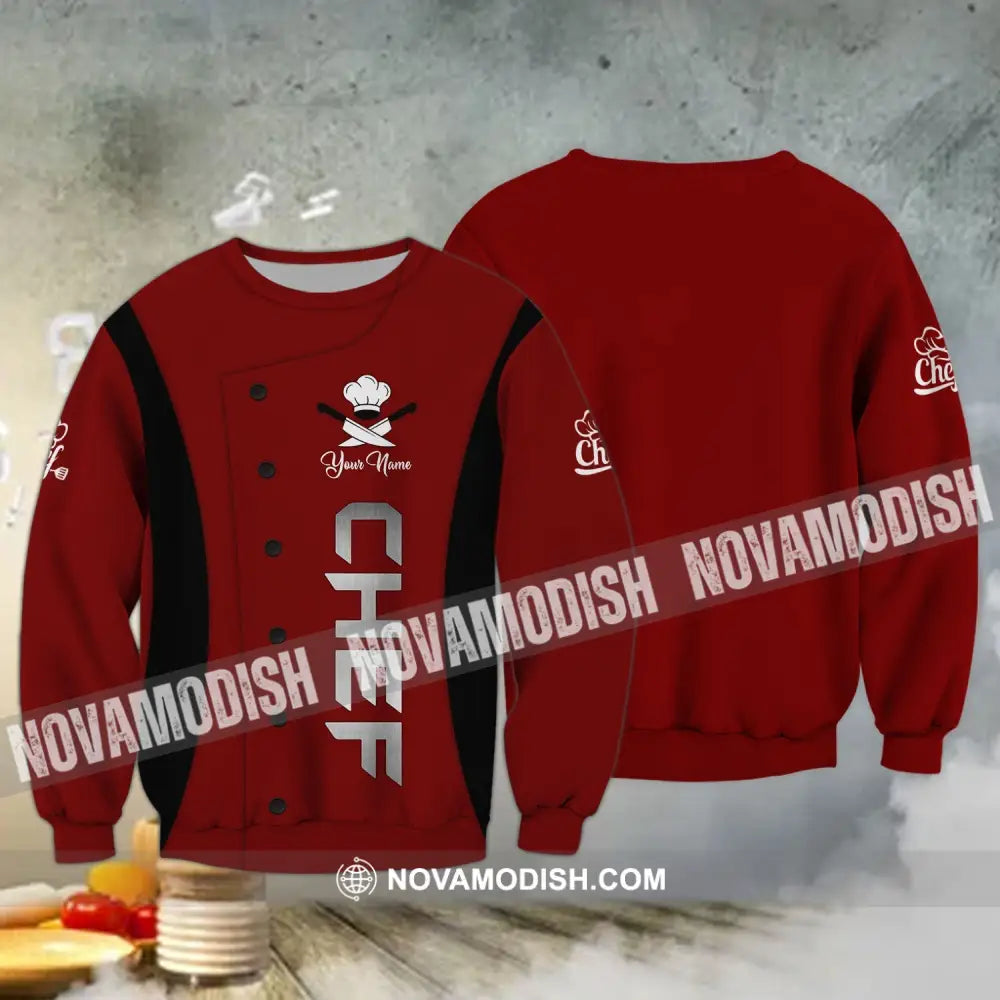 Unisex Shirt - Custom Name T-Shirt Kitchen Chef Name Kitchen Knife Long Sleeve / S T-shirt
