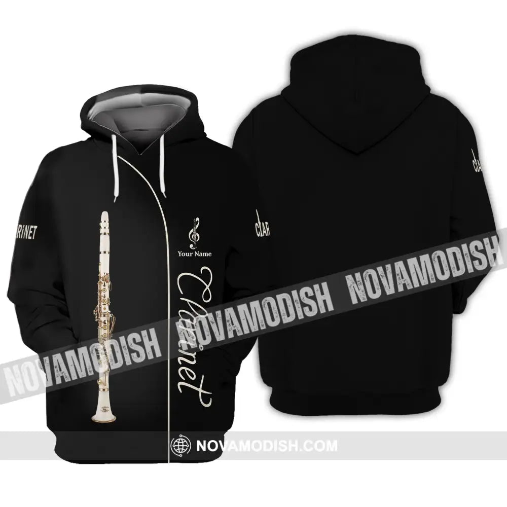 Unisex Shirt - Custom Name T-Shirt - Love Clarinet - Clarinet Lover Shirt Hoodie / S T-shirt