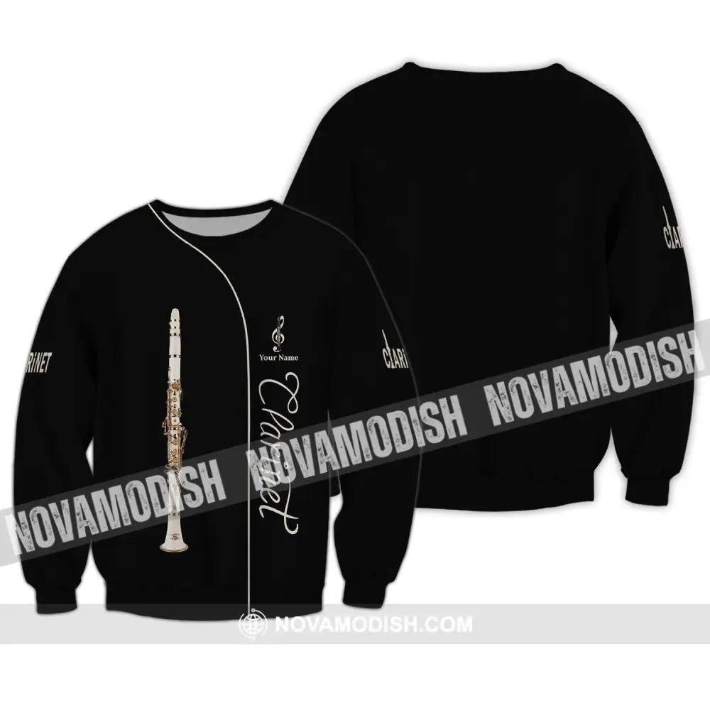 Unisex Shirt - Custom Name T-Shirt - Love Clarinet - Clarinet Lover Shirt Long Sleeve / S T-shirt