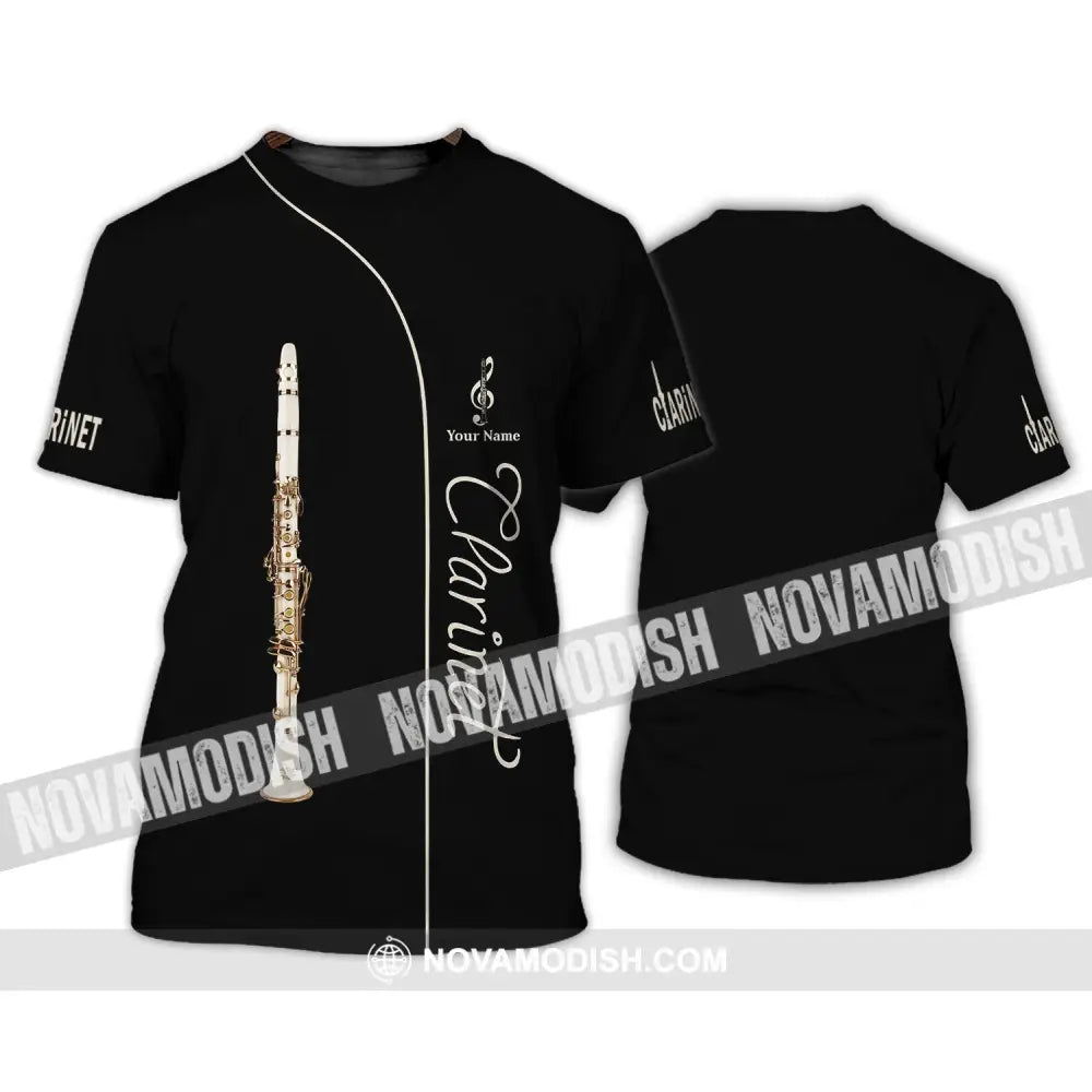 Unisex Shirt - Custom Name T-Shirt - Love Clarinet - Clarinet Lover Shirt T-Shirt / S T-shirt