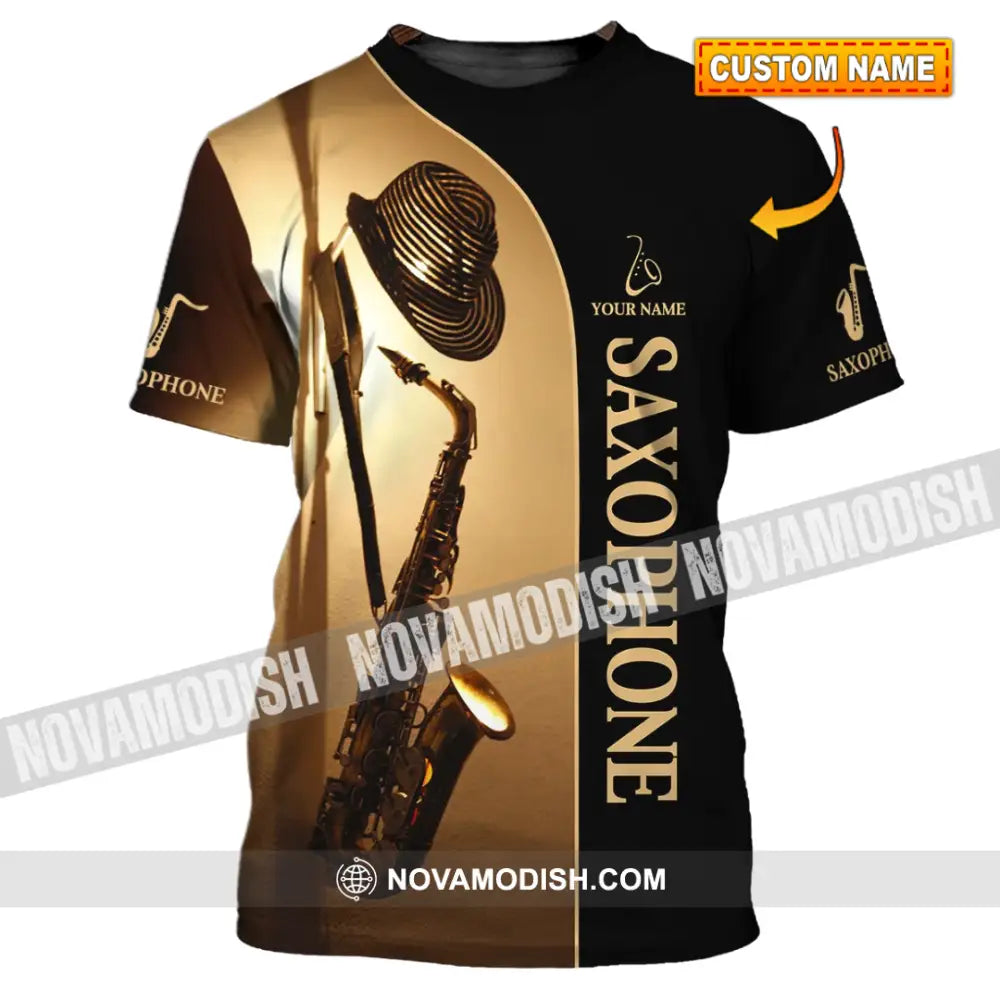 Unisex Shirt - Custom Name T-Shirt - Love Saxophone - Saxophone Player Shirt T-shirt