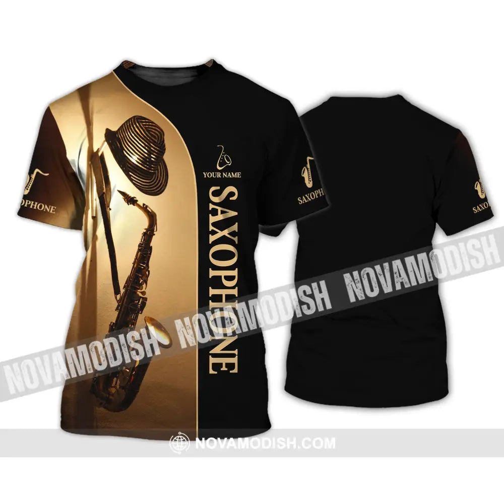 Unisex Shirt - Custom Name T-Shirt - Love Saxophone - Saxophone Player Shirt T-Shirt / S T-shirt