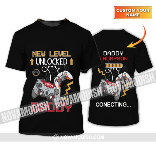 Unisex Shirt - Custom Name T-Shirt New Level Unlocked T-shirt