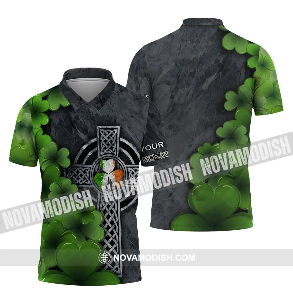 Unisex Shirt - Custom Name T-Shirt - Patrick’s Day Gift Happy Saint Patrick’s Day Polo Shirt / S T-shirt