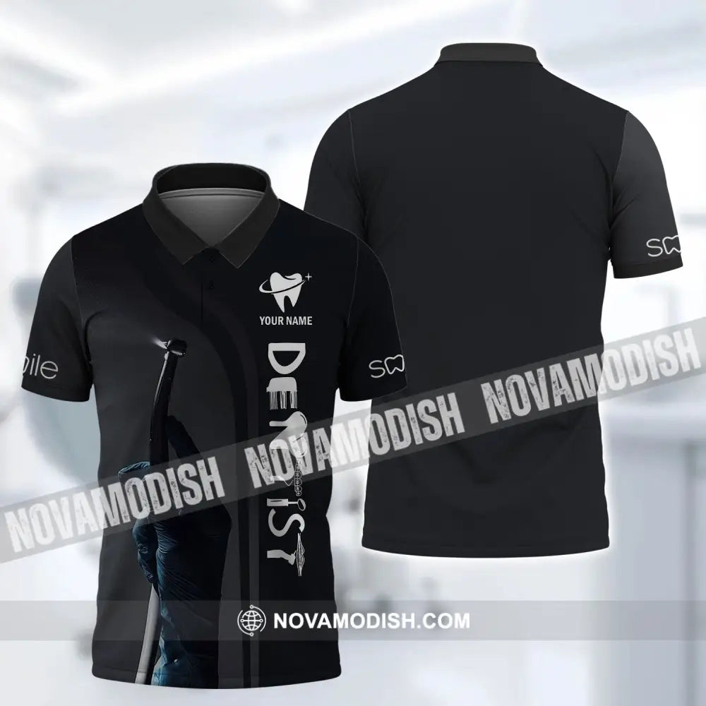 Unisex Shirt - Custom Name T-Shirt - Personalized Dentist Shirt - Gift For Dentists Polo Shirt / S T-shirt