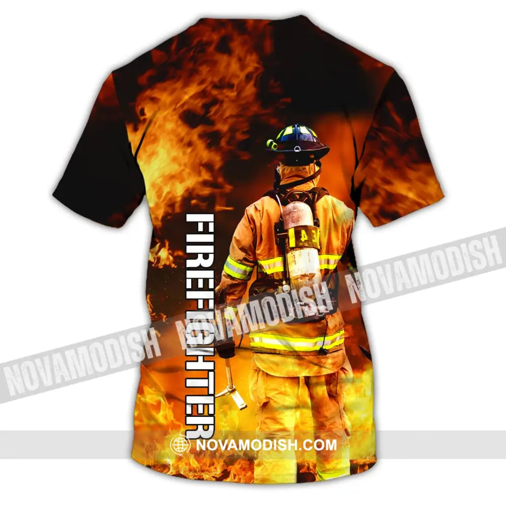 Unisex Shirt - Custom Name T-Shirt Personalized Firefighter Gift For Fireman T-Shirt