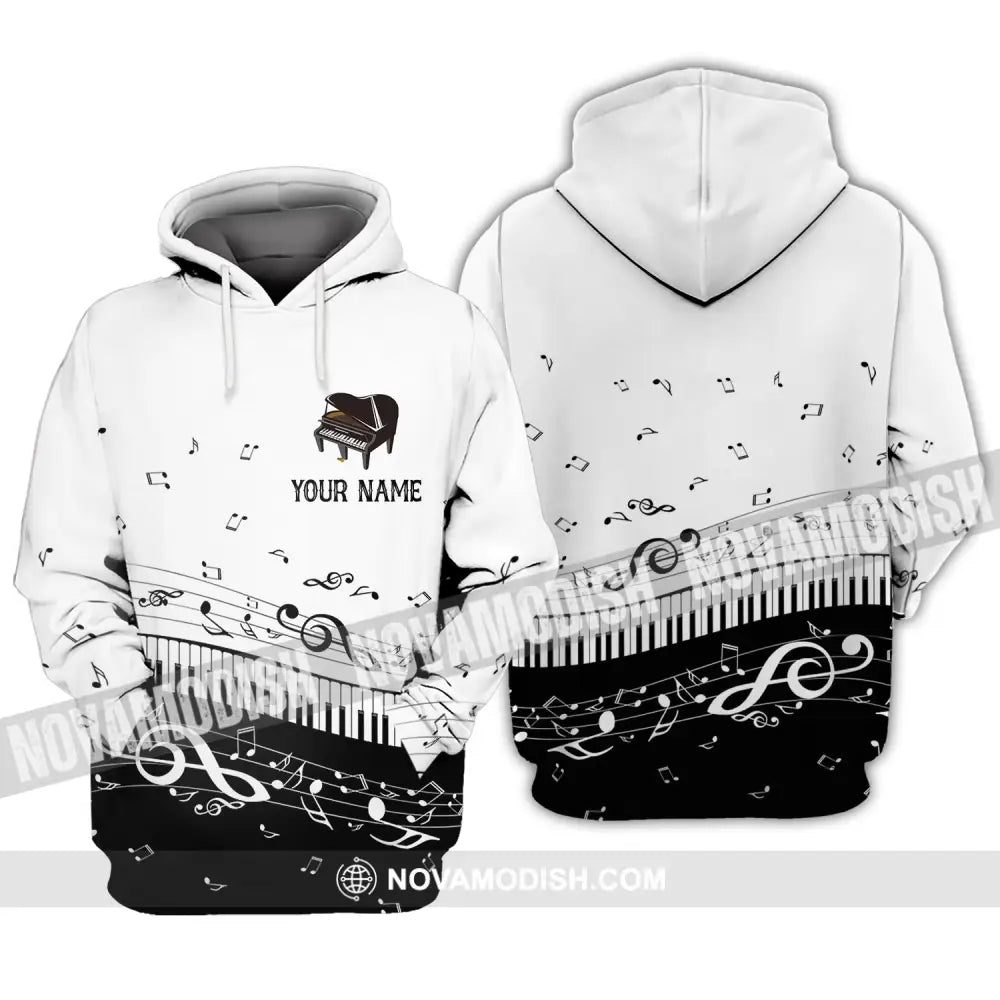 Unisex Shirt - Custom Name T-Shirt - Personalized Piano Shirt - Gift for Music Lovers Hoodie / S T-shirt