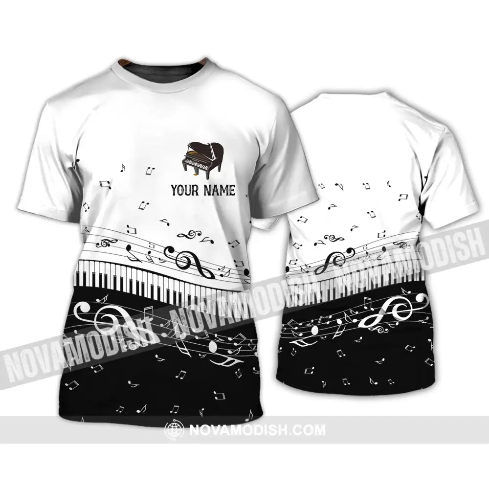 Unisex Shirt - Custom Name T-Shirt - Personalized Piano Shirt - Gift for Music Lovers T-Shirt / S T-shirt