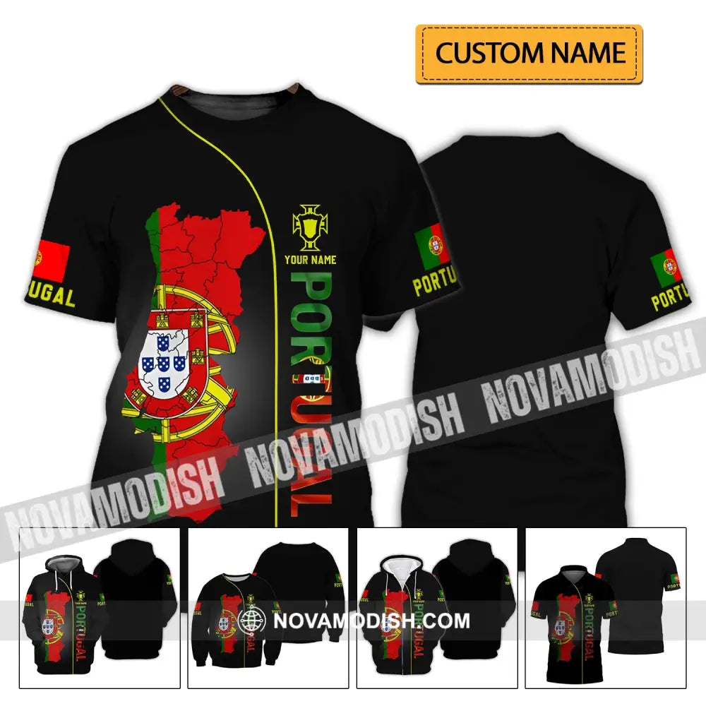 Unisex Shirt - Custom Name T-Shirt Portugal Name Clothing T-shirt