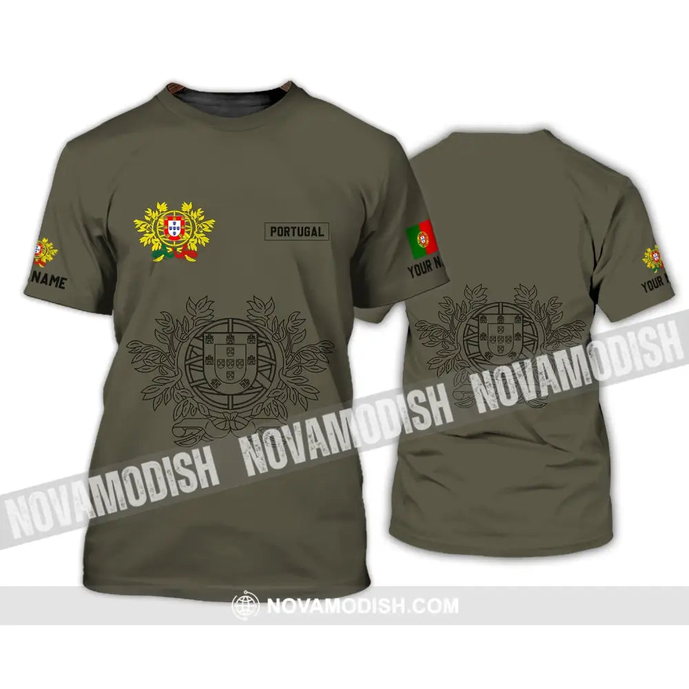 Unisex Shirt - Custom Name T-Shirt - Portugal Name Clothing Portugal Coat Of Arms T-Shirt / S T-shirt