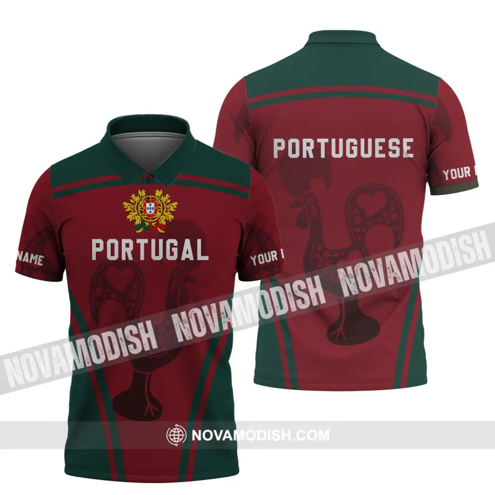 Unisex Shirt - Custom Name T-Shirt Portugal Shirt Portugal Clothing Polo Shirt / S T-shirt