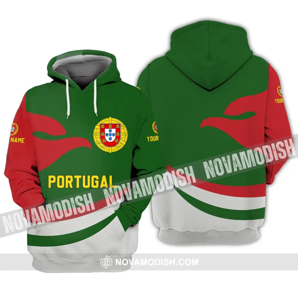 Unisex Shirt - Custom Name T-Shirt - Portugal Name Clothing Portugal Proud Version Hoodie / S T-shirt