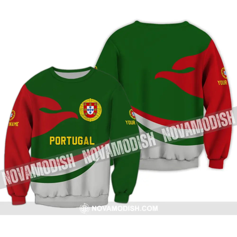 Unisex Shirt - Custom Name T-Shirt - Portugal Name Clothing Portugal Proud Version Long Sleeve / S T-shirt