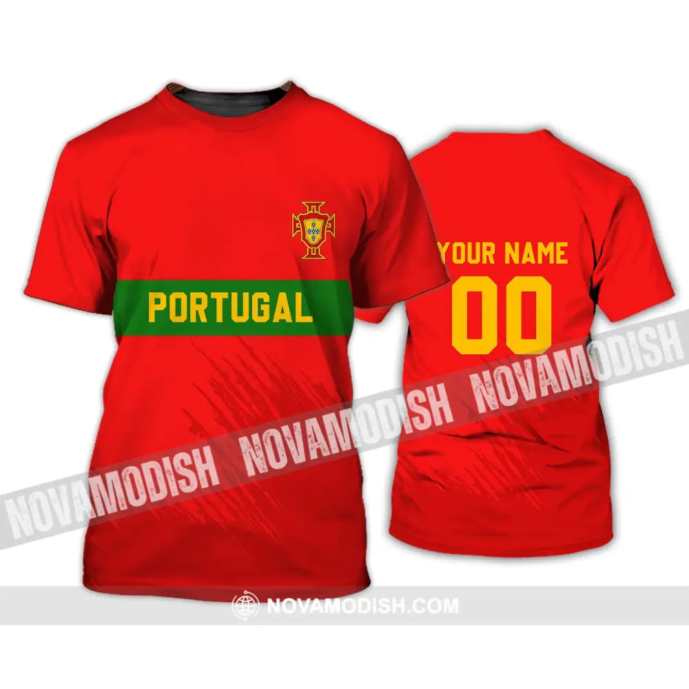 Unisex Shirt - Custom Name T-Shirt Portugal Football Clothing T-Shirt / S T-shirt