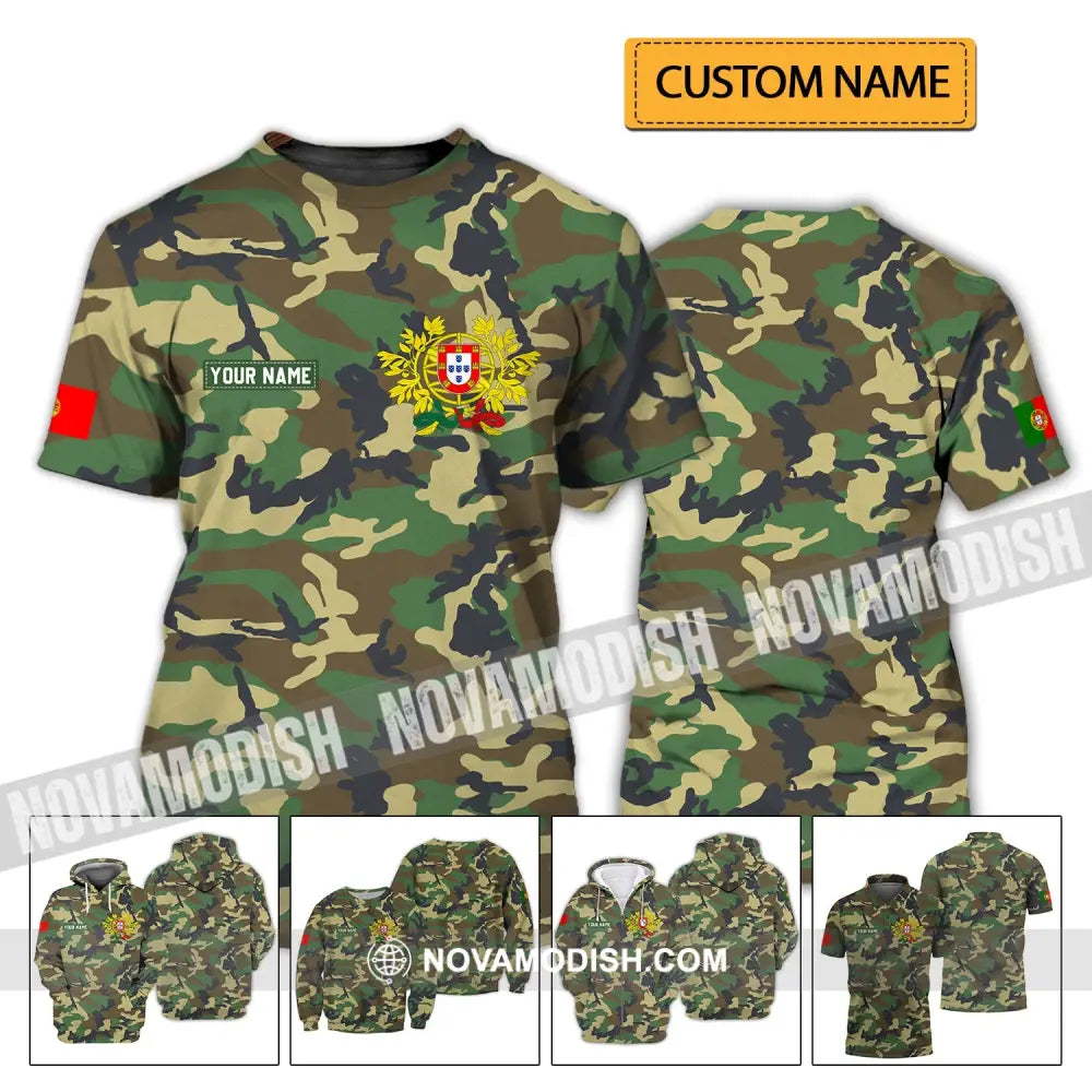 Unisex Shirt - Custom Name T-Shirt Portugal Shirt Gift For Portugal Lover T-shirt
