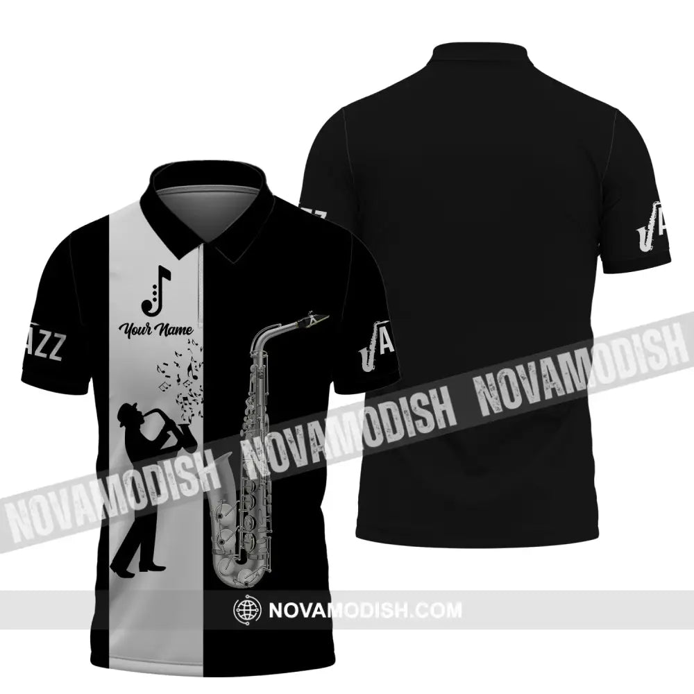 Unisex Shirt - Custom Name T-Shirt - Saxophone Lover Shirt Polo Shirt / S T-shirt