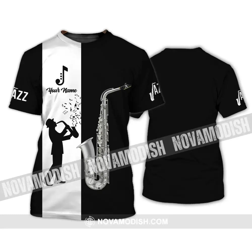Unisex Shirt - Custom Name T-Shirt - Saxophone Lover Shirt T-Shirt / S T-shirt