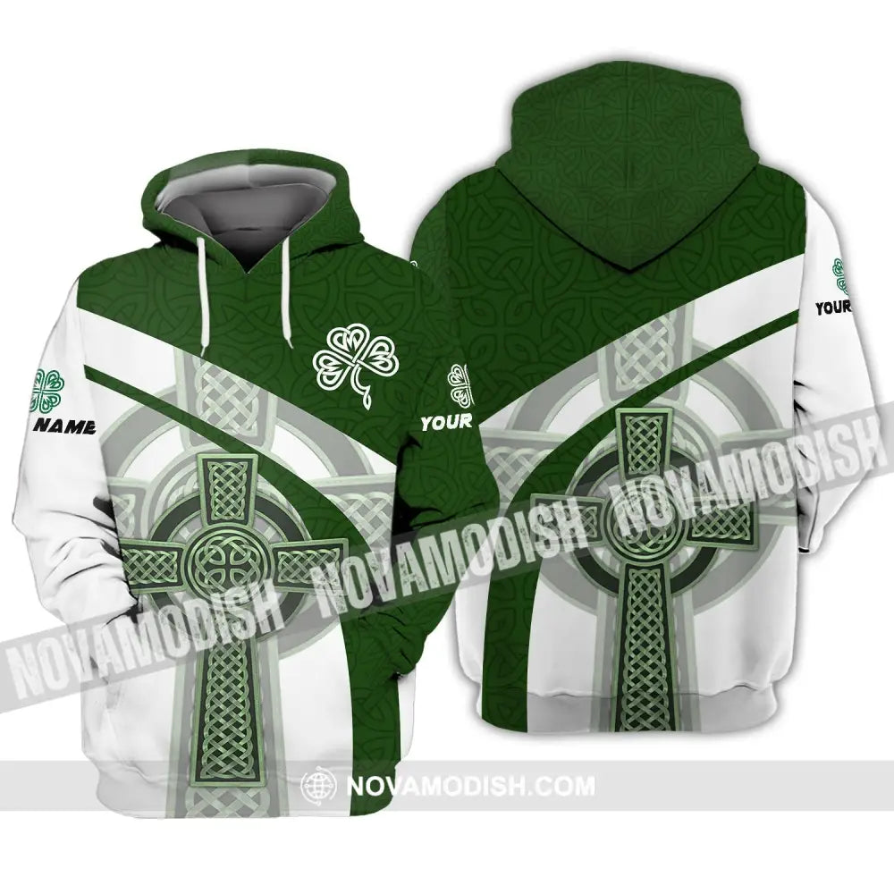 Unisex Shirt - Custom Name T-Shirt - ST. Patrick’s Day Clothing Leaf Clover Shirt Hoodie / S T-shirt