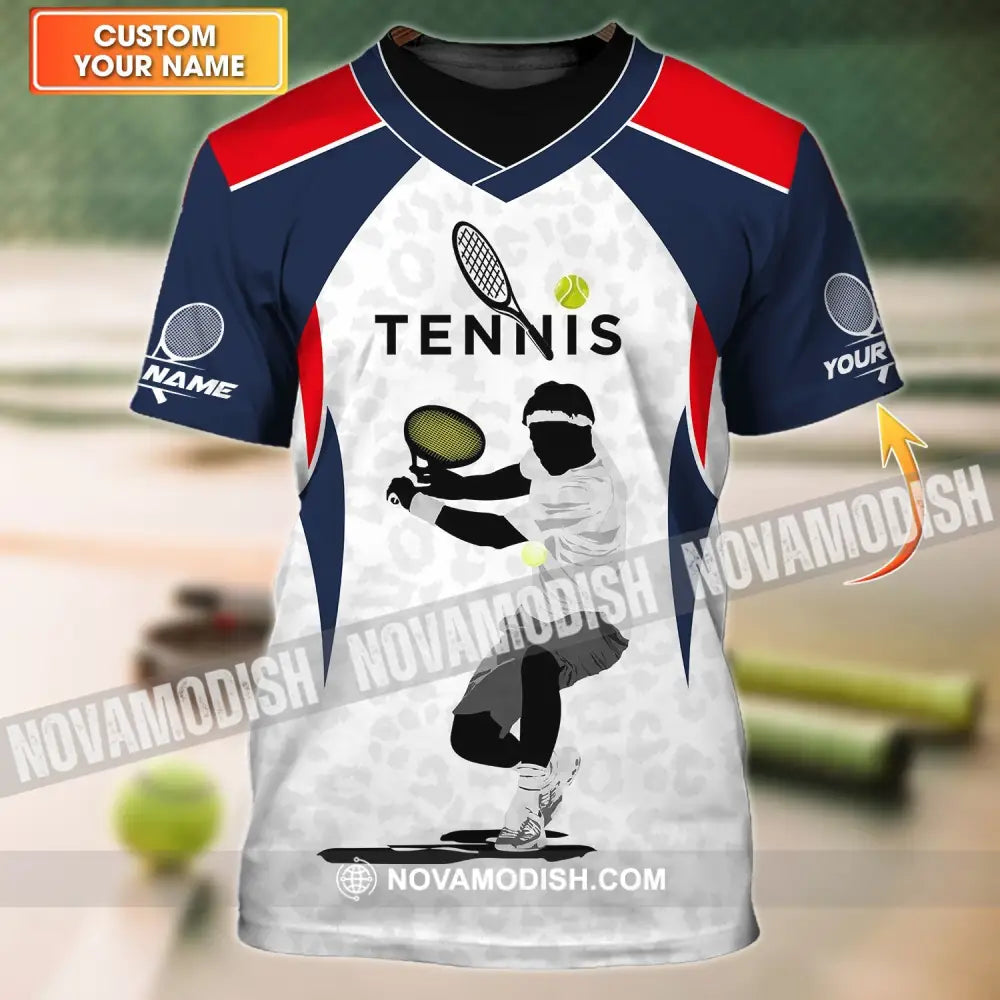 Unisex Shirt - Custom Name T-Shirt Tennis Lover Tennis Player Shirt T-shirt