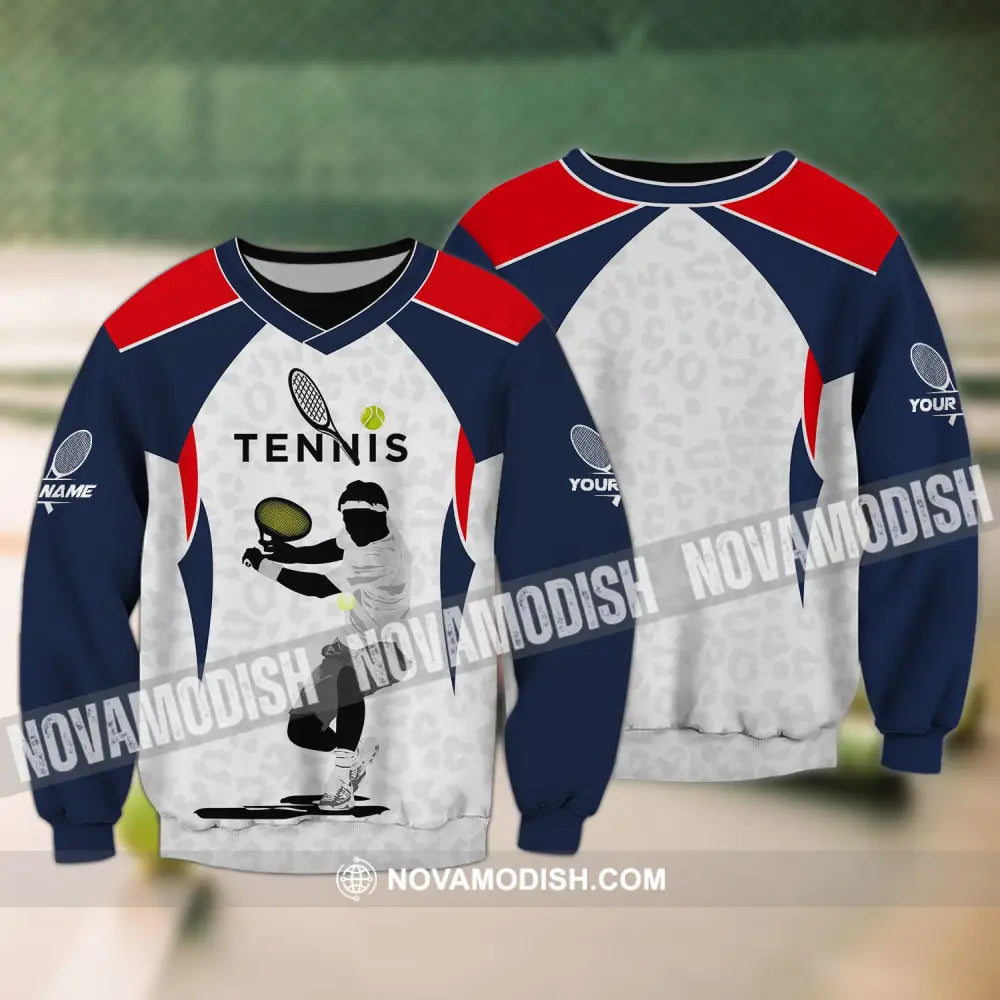 Unisex Shirt - Custom Name T-Shirt Tennis Lover Tennis Player Shirt Long Sleeve / S T-shirt