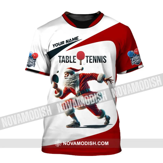 Unisex Shirt Custom Name Table Tennis Polo Long Sleeve Club Uniform Lover Gift T-Shirt / S T-Shirt