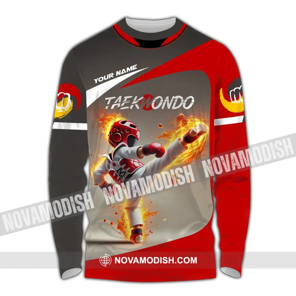 Unisex Shirt - Custom Name Taekwondo Long Sleeve / S T-Shirt