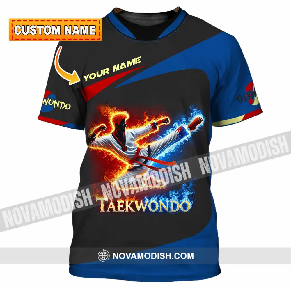 Unisex Shirt Custom Name Taekwondo Polo Long Sleeve T-Shirt