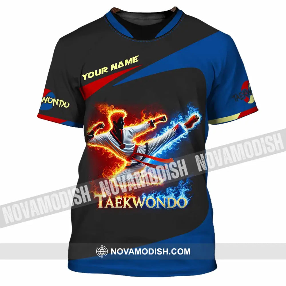 Unisex Shirt Custom Name Taekwondo Polo Long Sleeve T-Shirt / S T-Shirt