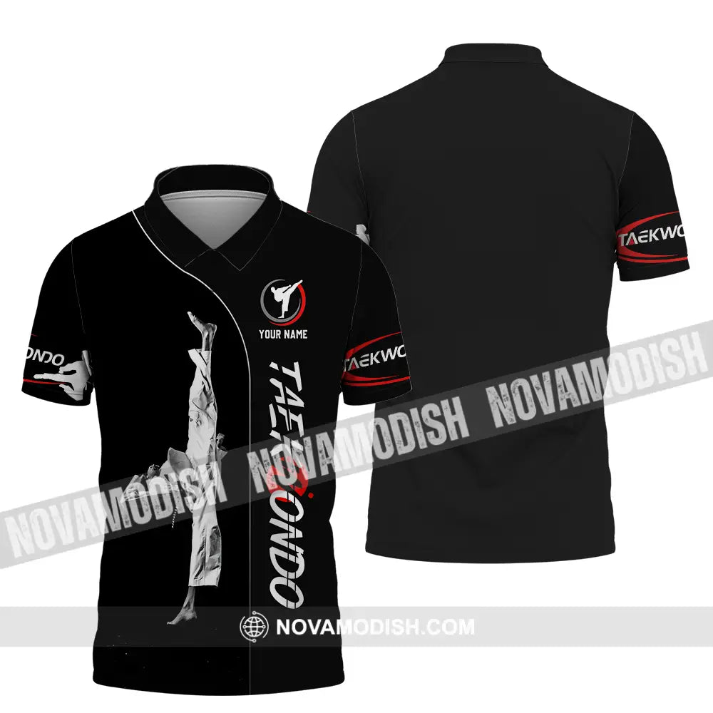 Unisex Shirt - Custom Name Shirt Taekwondo Polo Shirt / S T-shirt