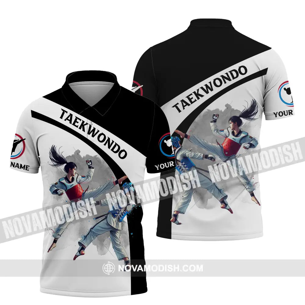 Unisex Shirt - Custom Name Taekwondo Sport Shirt Polo Shirt / S T-shirt
