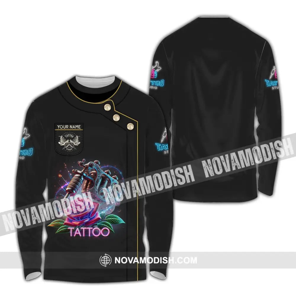 Unisex Shirt Custom Name Tattooist Christmas Gift Long Sleeve / S T-Shirt