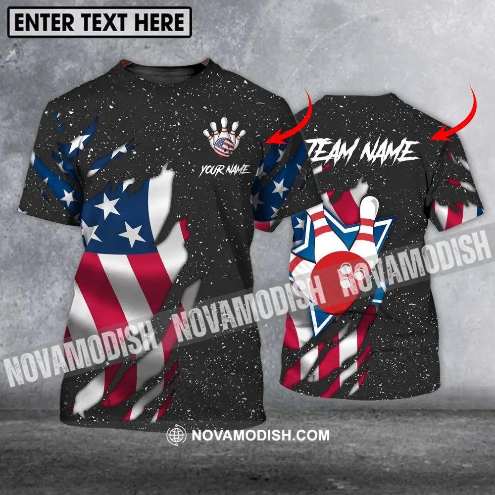 Unisex Shirt - Custom Name Shirt - Team Name Shirt American Bowling T-shirt