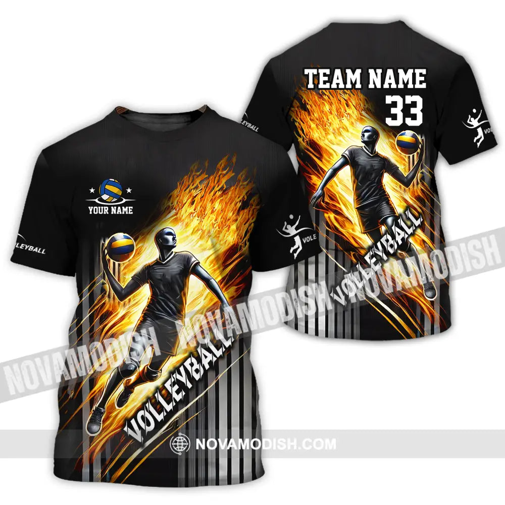 Unisex Shirt - Custom Name Team Name And Number Shirt Volleyball Lover T-Shirt / S T-shirt