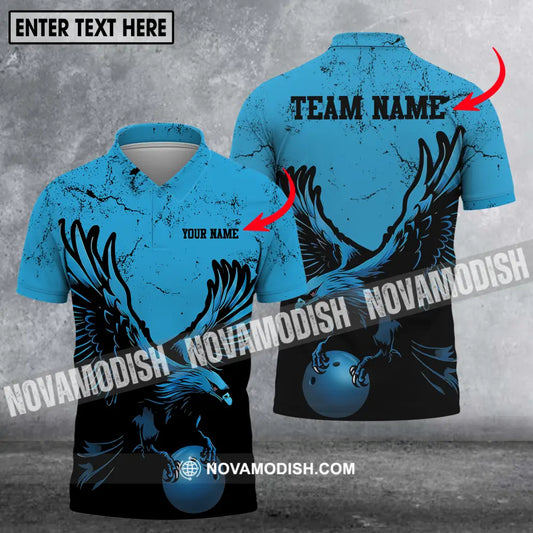 Unisex Shirt - Custom Name Shirt - Team Name Shirt Eagle Bowling Ball T-shirt