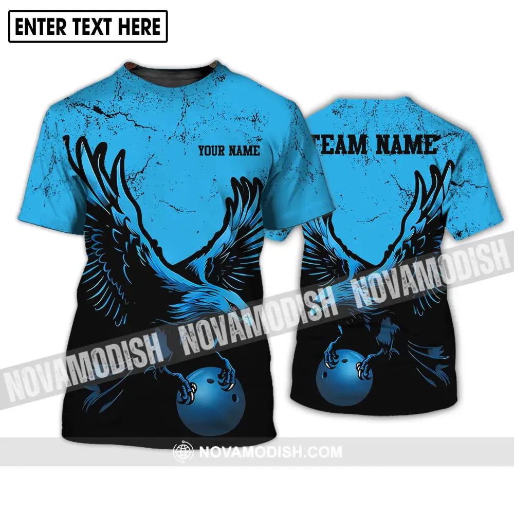 Unisex Shirt - Custom Name Shirt - Team Name Shirt Eagle Bowling Ball T-Shirt / S T-shirt