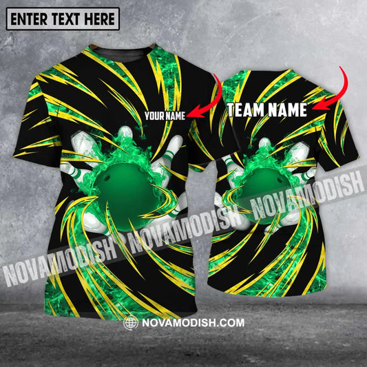 Unisex Shirt - Custom Name Shirt - Team Name Shirt Emerald Bowling Shirt T-shirt